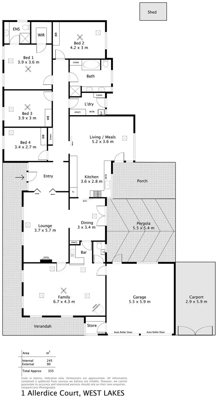 Floorplan of Homely house listing, 1 Allerdice Court, West Lakes SA 5021