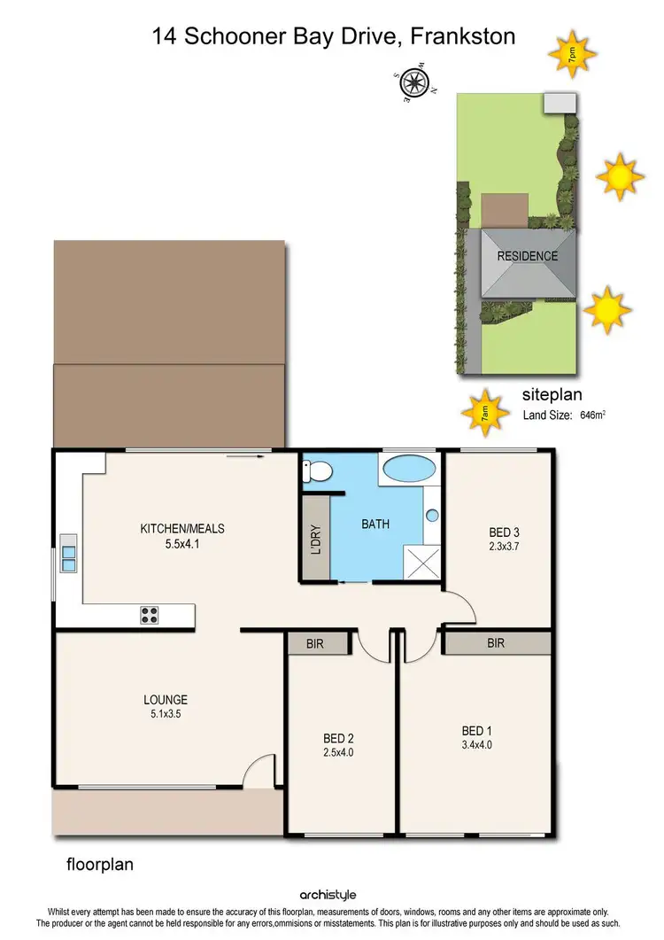 Floorplan of Homely house listing, 14 Schooner Bay Drive, Frankston VIC 3199