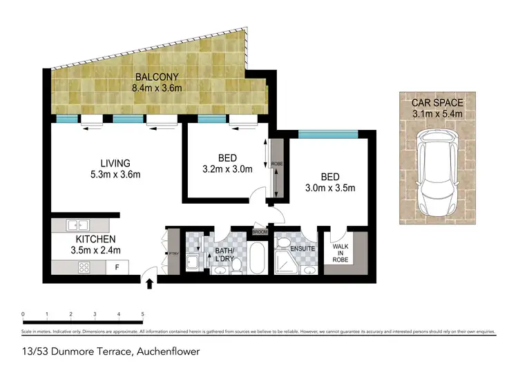 Floorplan of Homely unit listing, 13/53 Dunmore Terrace, Auchenflower QLD 4066