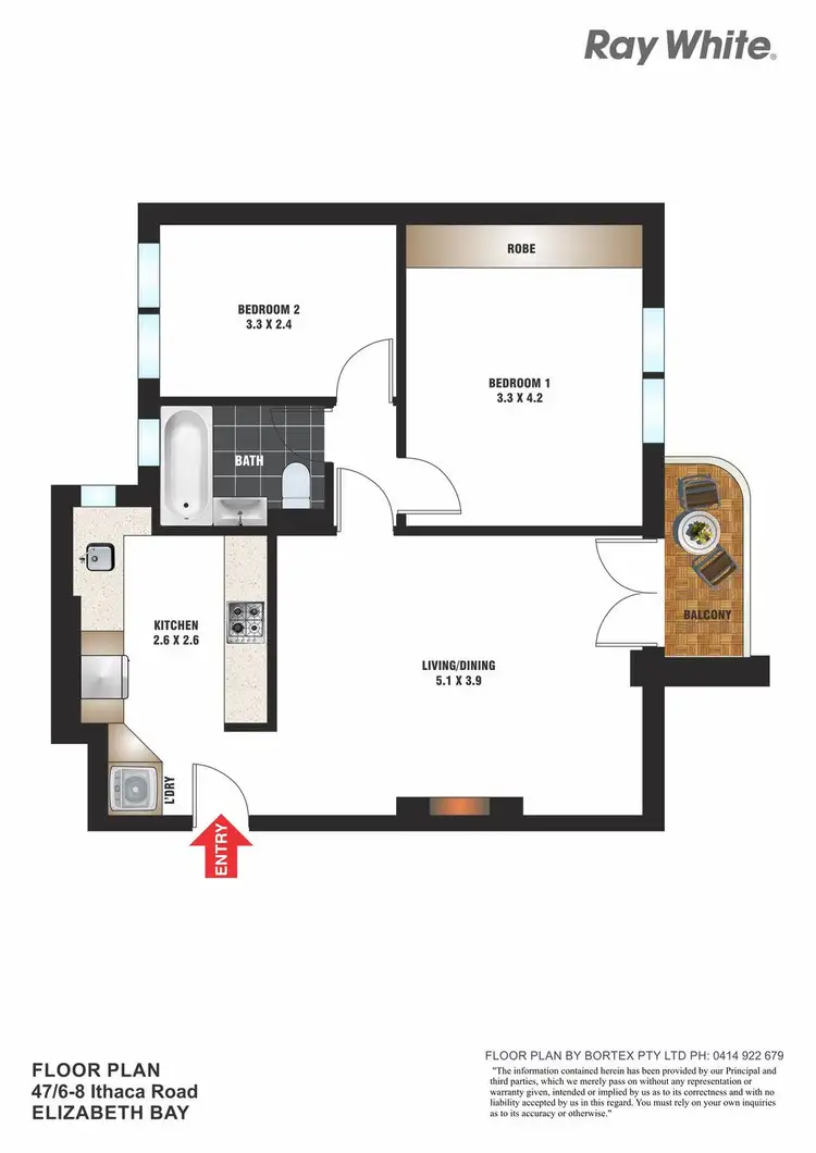 Floorplan of Homely apartment listing, 47/6-8 Ithaca Road, Elizabeth Bay NSW 2011