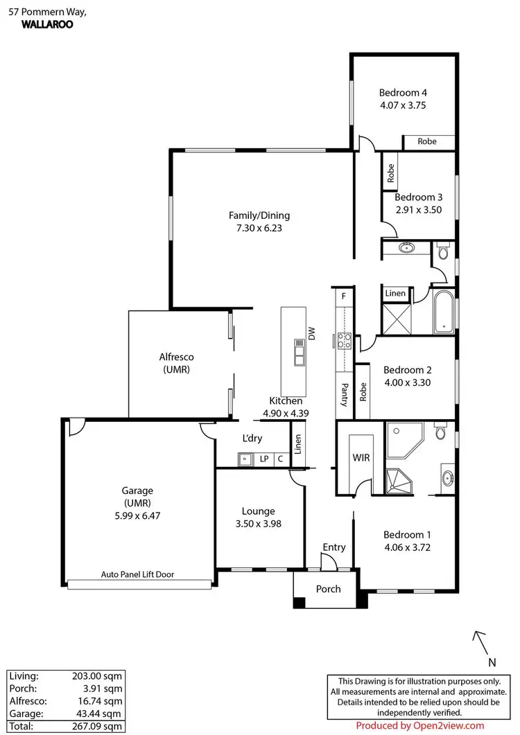 Floorplan of Homely house listing, 57 Pommern Way, Wallaroo SA 5556