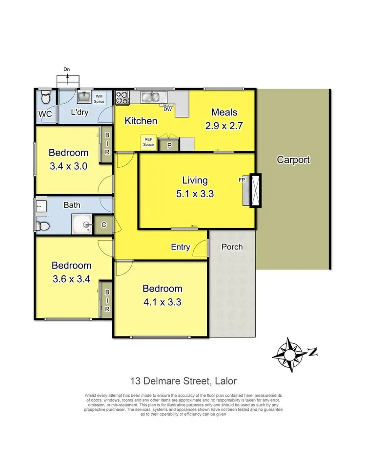 Floorplan of Homely house listing, 13 Delmare Street, Lalor VIC 3075