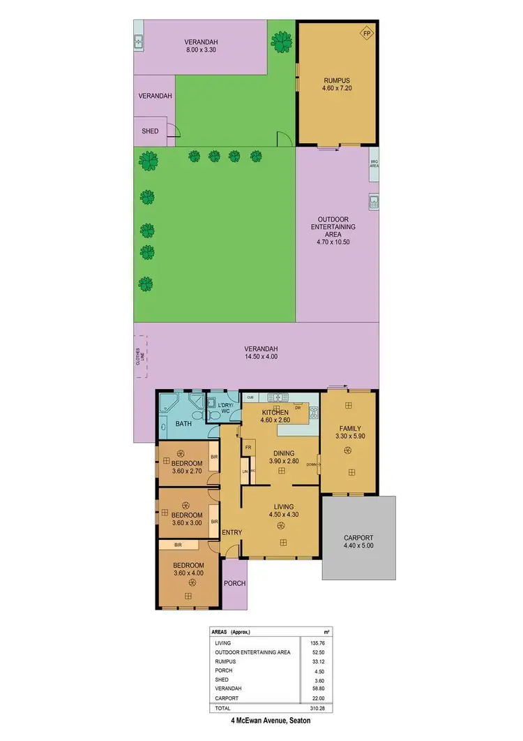 Floorplan of Homely house listing, 4 McEwan Avenue, Seaton SA 5023