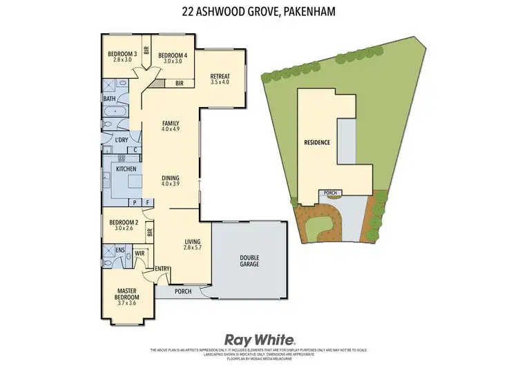 Floorplan of Homely house listing, 22 Ashwood Grove, Pakenham VIC 3810