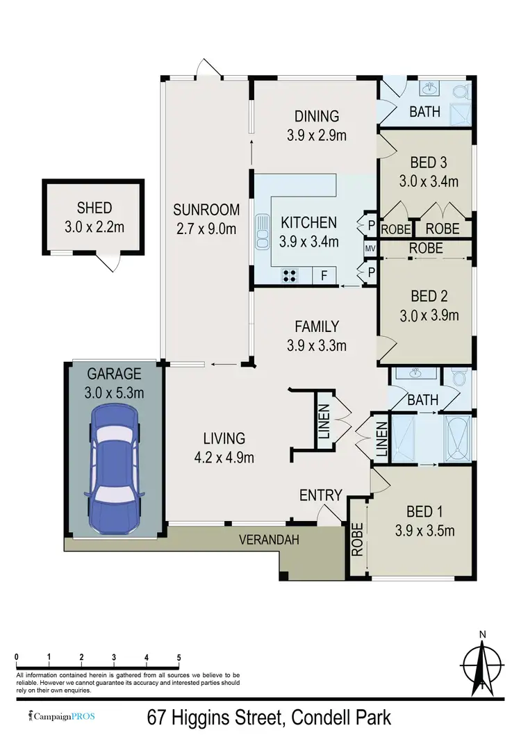 Floorplan of Homely house listing, 67 Higgins Street, Condell Park NSW 2200