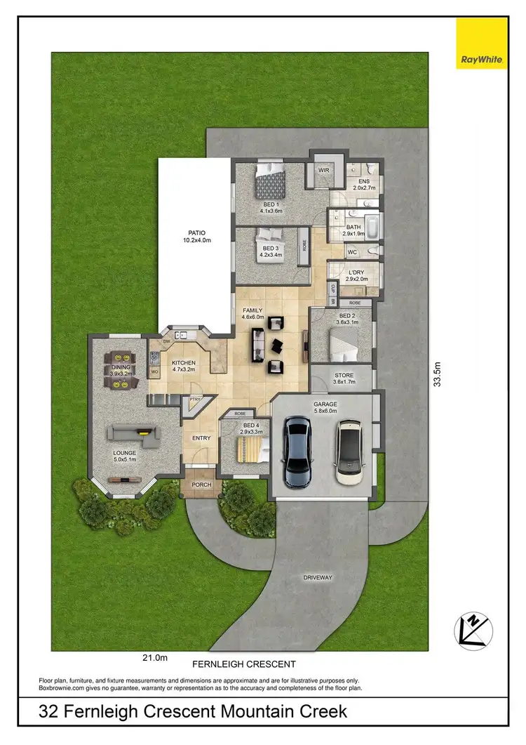 Floorplan of Homely house listing, 32 Fernleigh Crescent, Mountain Creek QLD 4557