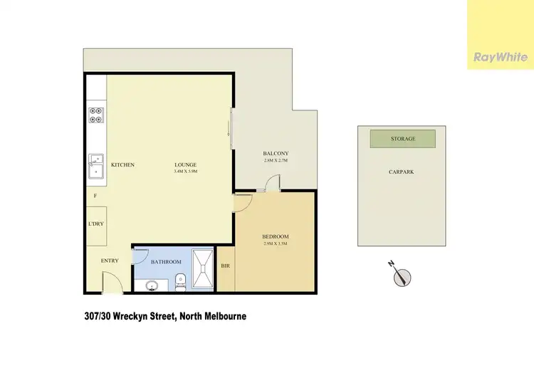 Floorplan of Homely house listing, 307/30 Wreckyn Street, North Melbourne VIC 3051