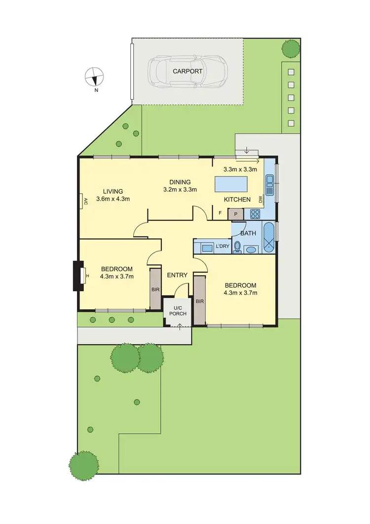 Floorplan of Homely unit listing, 1/125 St Vigeons Road, Reservoir VIC 3073