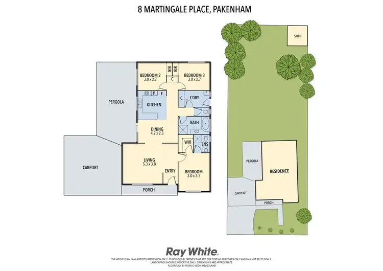 Floorplan of Homely house listing, 8 Martingale Place, Pakenham VIC 3810