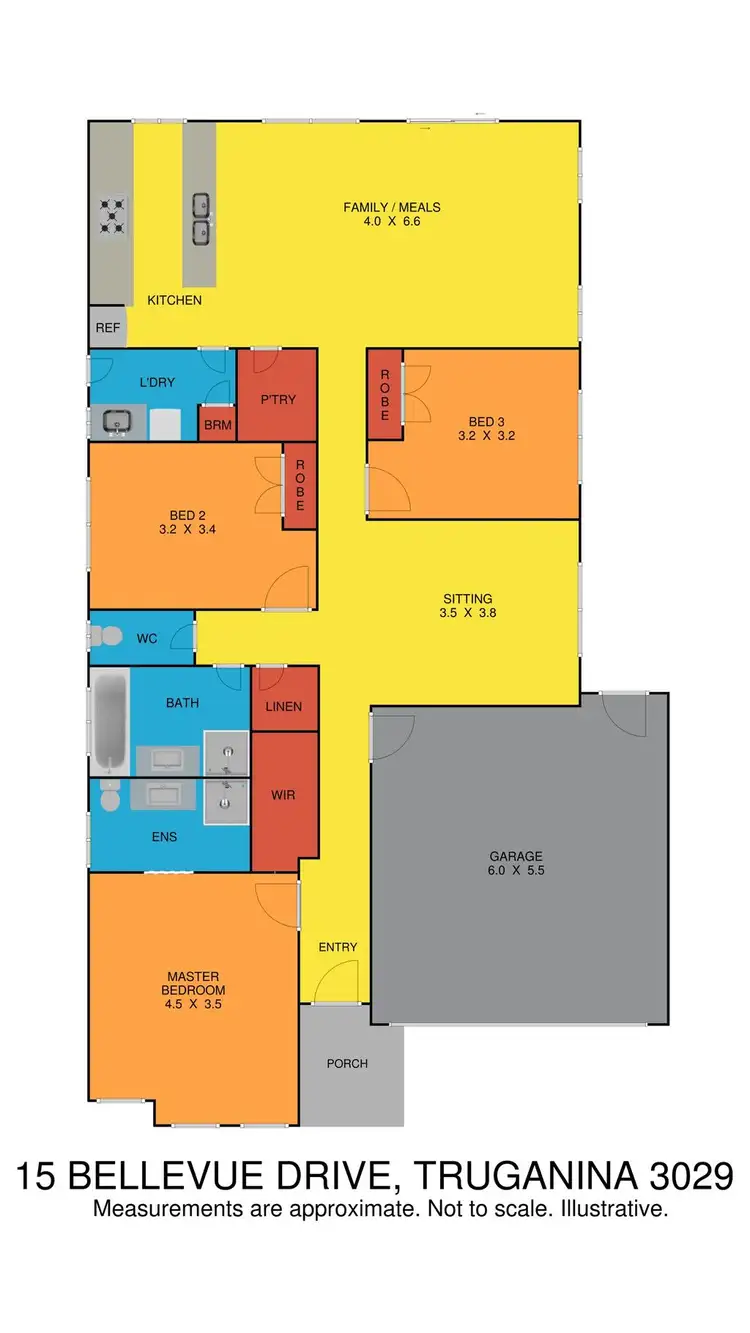Floorplan of Homely house listing, 15 Bellevue Drive, Truganina VIC 3029