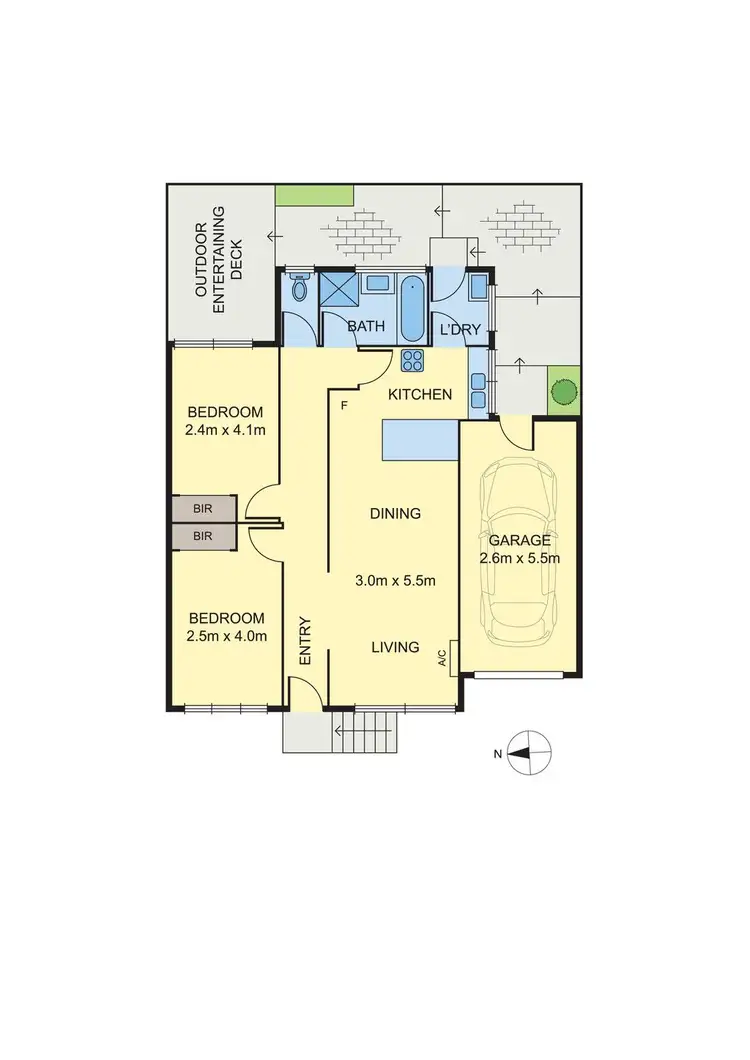 Floorplan of Homely unit listing, 2/512-514 Moreland Road, Brunswick West VIC 3055