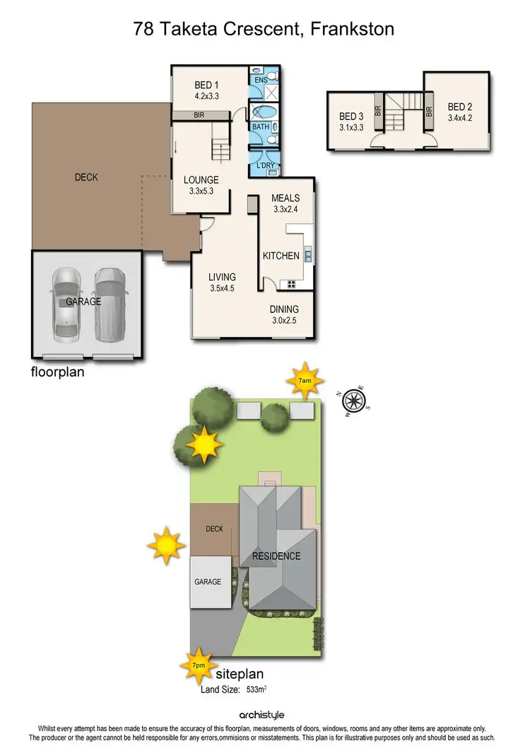 Floorplan of Homely house listing, 78 Taketa Crescent, Frankston VIC 3199