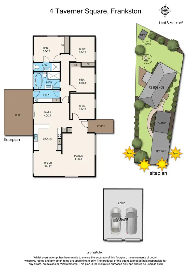 Floorplan of Homely house listing, 4 Taverner Square, Frankston VIC 3199