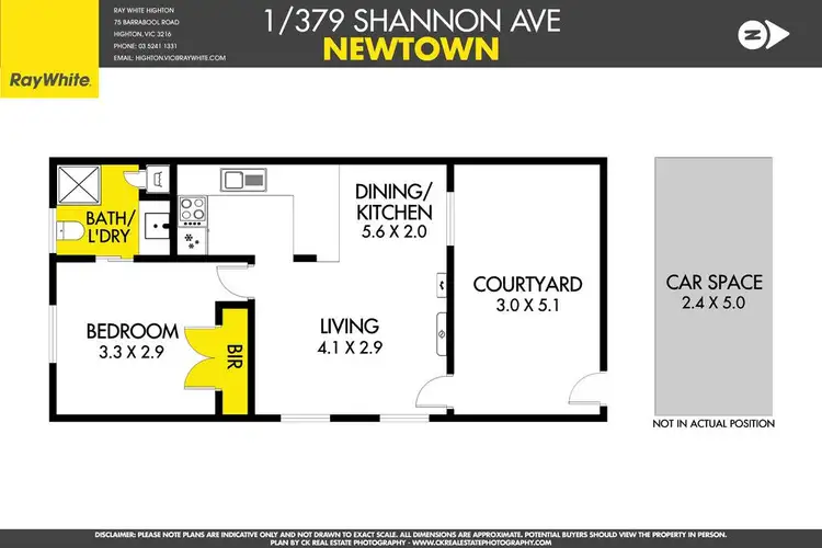 Floorplan of Homely unit listing, 1/379 Shannon Avenue, Newtown VIC 3220