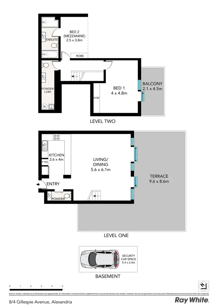 Floorplan of Homely apartment listing, 8/4 Gillespie Avenue, Alexandria NSW 2015