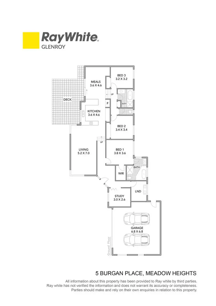 Floorplan of Homely house listing, 5 Burgan Place, Meadow Heights VIC 3048
