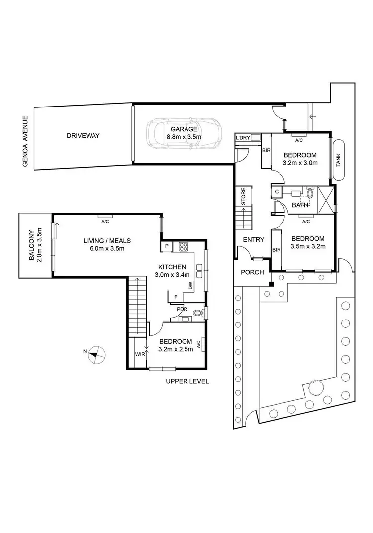 Floorplan of Homely townhouse listing, 56A Boldrewood Parade, Reservoir VIC 3073