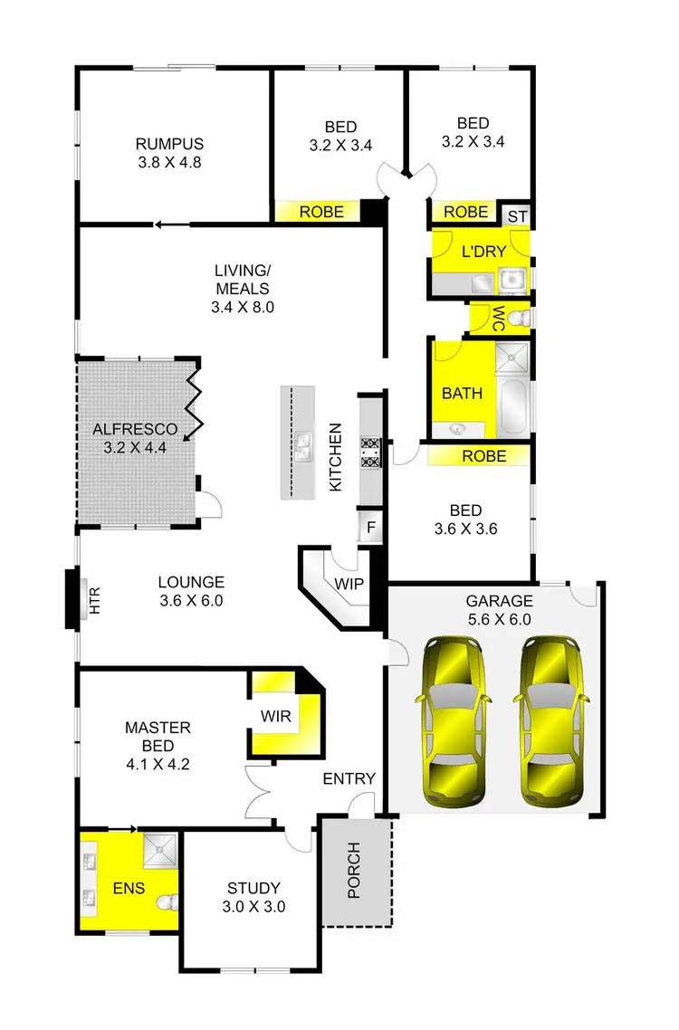 Floorplan of Homely house listing, 46 Grand Lakes Way, Lara VIC 3212