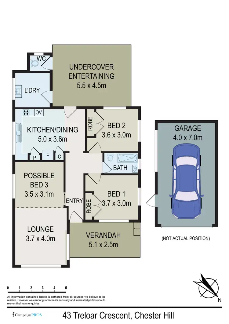 Floorplan of Homely house listing, 43 Treloar Crescent, Chester Hill NSW 2162