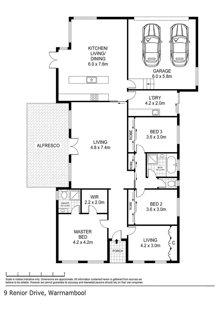 Floorplan of Homely house listing, 9 Renoir Drive, Warrnambool VIC 3280
