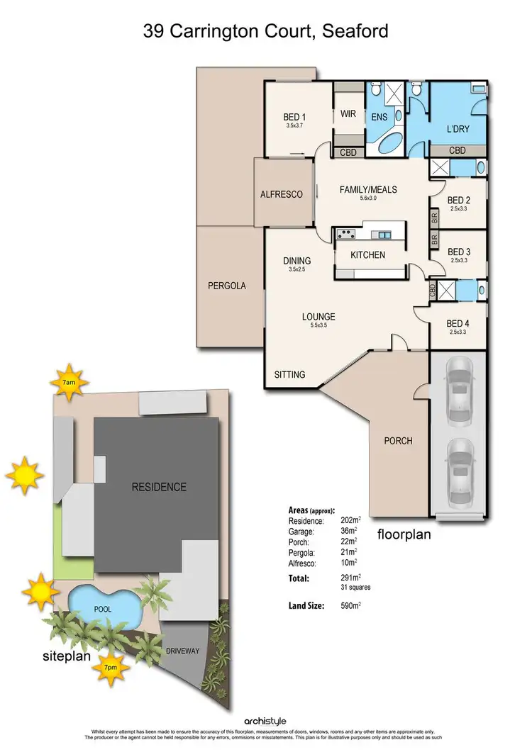 Floorplan of Homely house listing, 39 Carrington Court, Seaford VIC 3198
