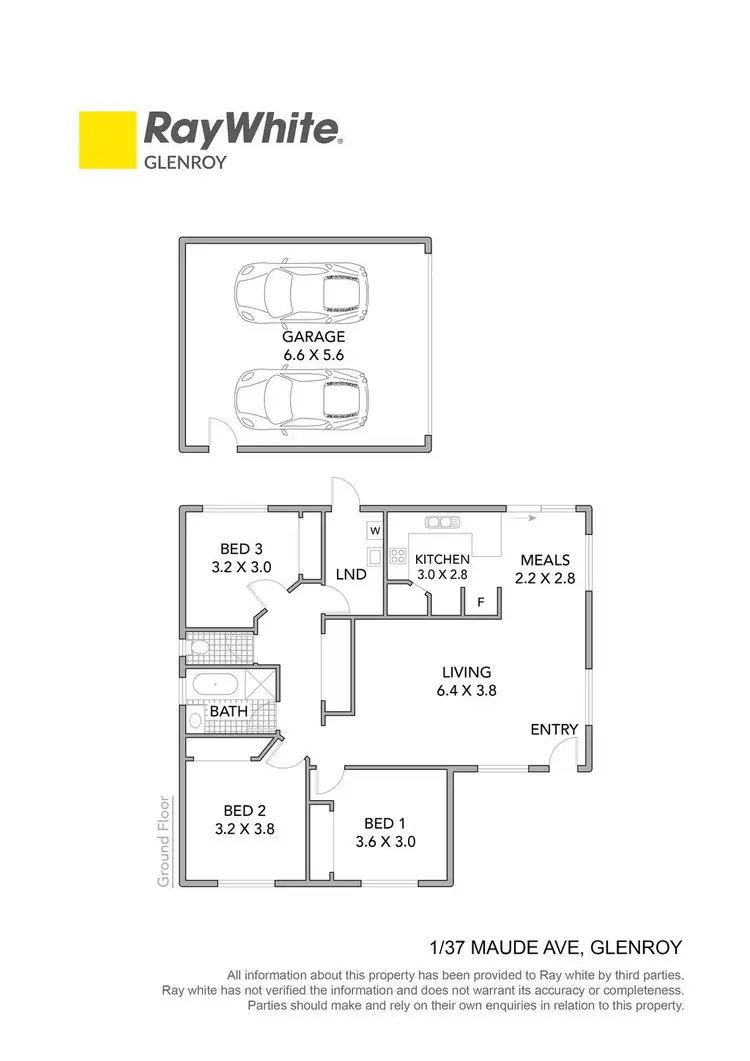 Floorplan of Homely unit listing, 1/37 Maude Avenue, Glenroy VIC 3046