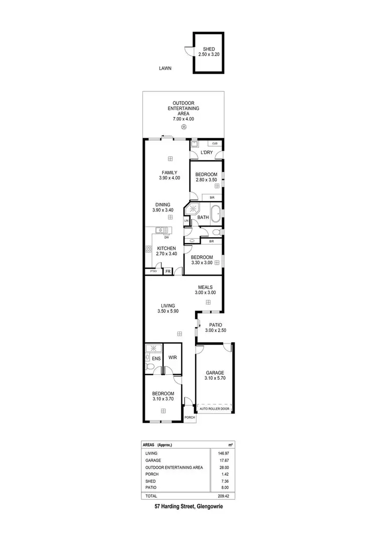Floorplan of Homely house listing, 57 Harding Street, Glengowrie SA 5044