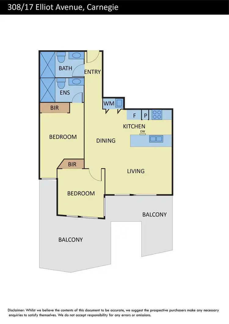 Floorplan of Homely apartment listing, 308/17 Elliott Avenue, Carnegie VIC 3163