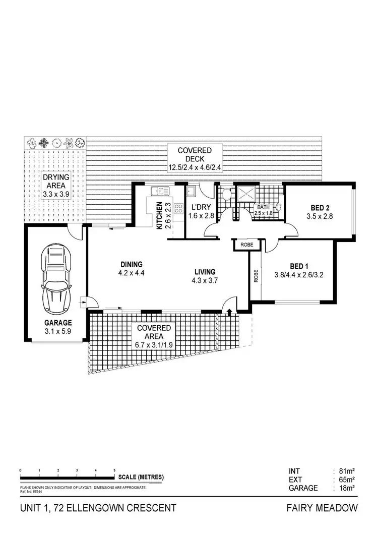 Floorplan of Homely villa listing, 1/72 Ellengowan Crescent, Fairy Meadow NSW 2519