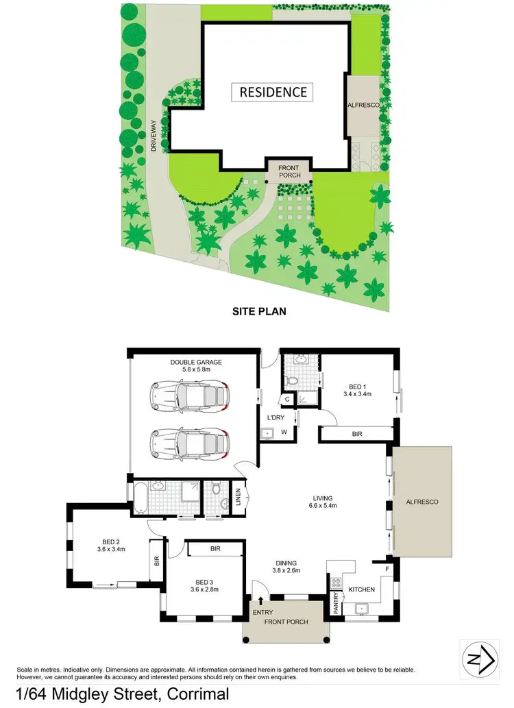 Floorplan of Homely villa listing, 1/64 Midgley Street, Corrimal NSW 2518