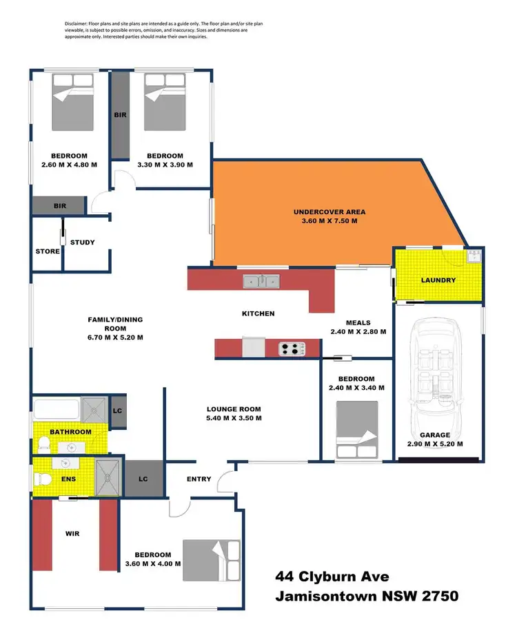 Floorplan of Homely house listing, 44 Clyburn Avenue, Jamisontown NSW 2750