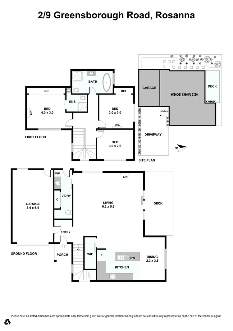 Floorplan of Homely townhouse listing, 2/9 Greensborough Road, Rosanna VIC 3084