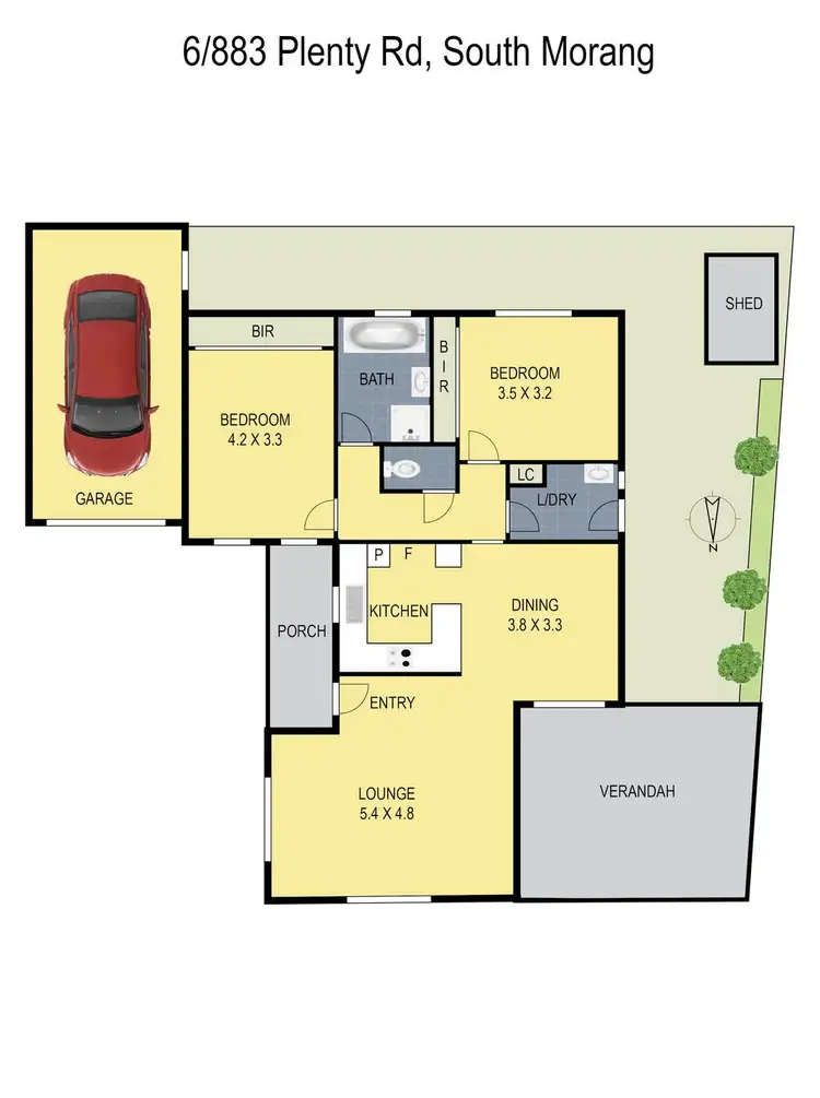 Floorplan of Homely unit listing, 6/883 Plenty Road, South Morang VIC 3752