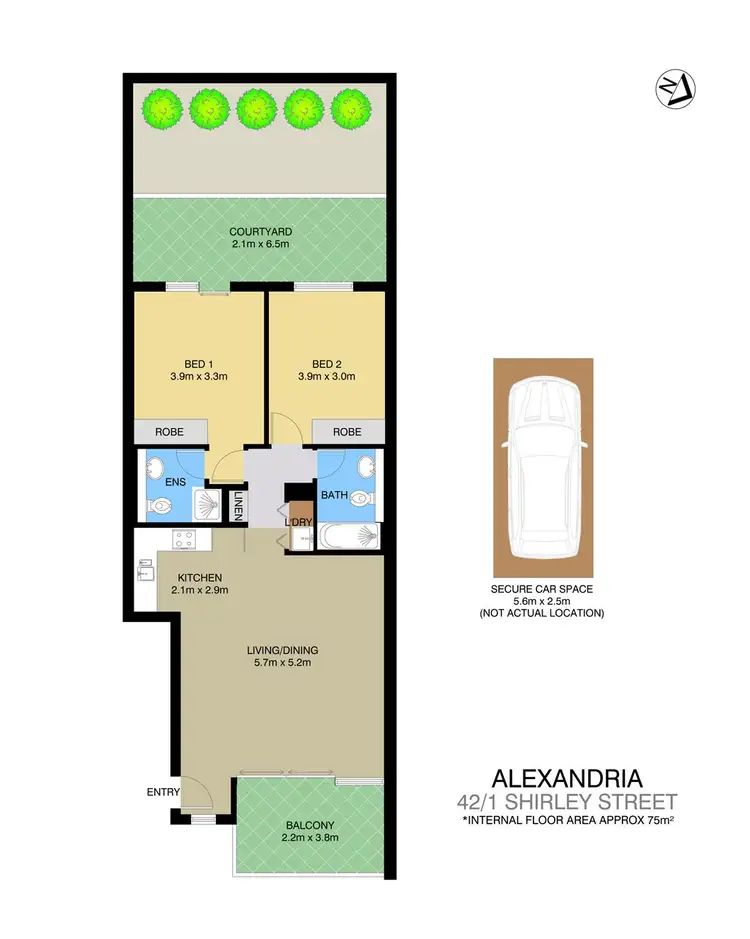 Floorplan of Homely apartment listing, 42/1 Shirley Street, Alexandria NSW 2015