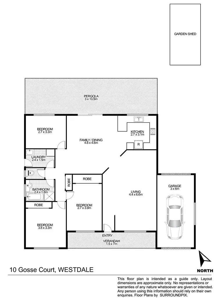 Floorplan of Homely house listing, 10 Gosse Court, Tamworth NSW 2340