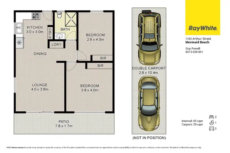 Floorplan of Homely unit listing, 1/43 Arthur Street, Mermaid Beach QLD 4218