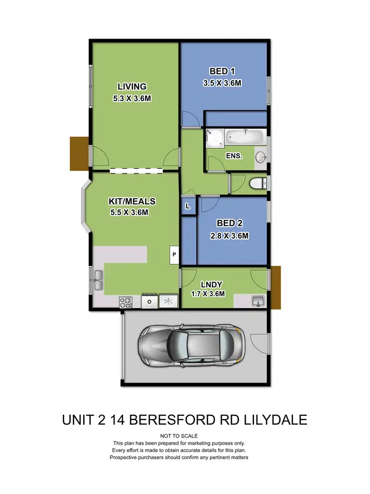 Floorplan of Homely unit listing, 2/14 Beresford Road, Lilydale VIC 3140
