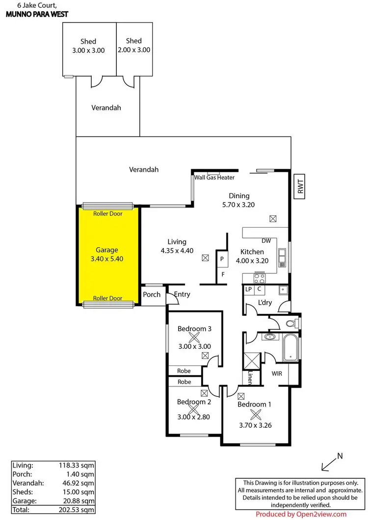 Floorplan of Homely house listing, 6 Jake Court, Munno Para West SA 5115