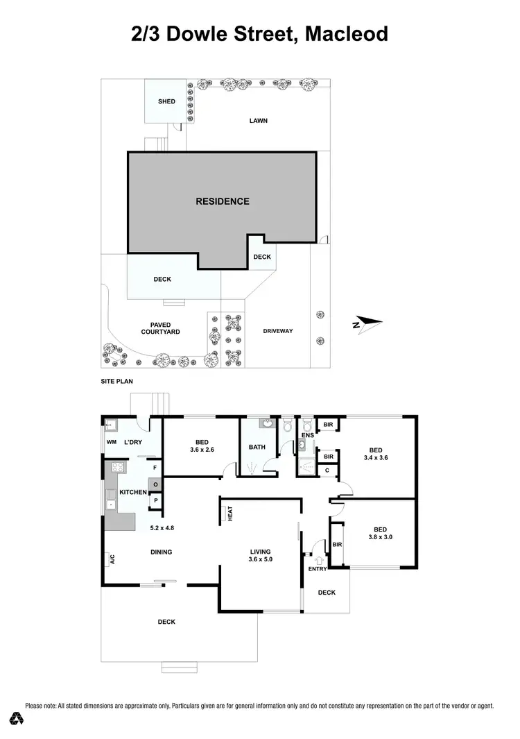 Floorplan of Homely unit listing, 2/3 Dowle Street, Macleod VIC 3085
