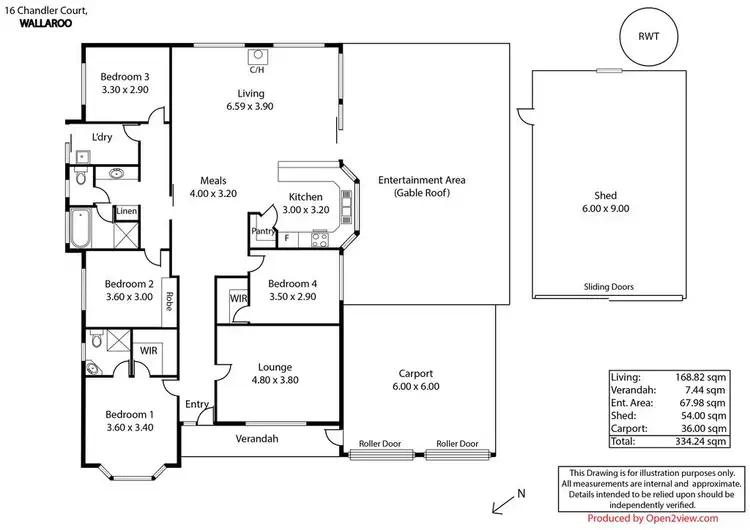 Floorplan of Homely house listing, 16 Chandler Court, Wallaroo SA 5556