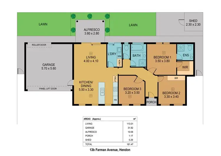 Floorplan of Homely house listing, 13B Farman Avenue, Hendon SA 5014