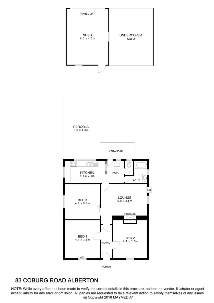 Floorplan of Homely house listing, 83 Coburg Road, Alberton SA 5014