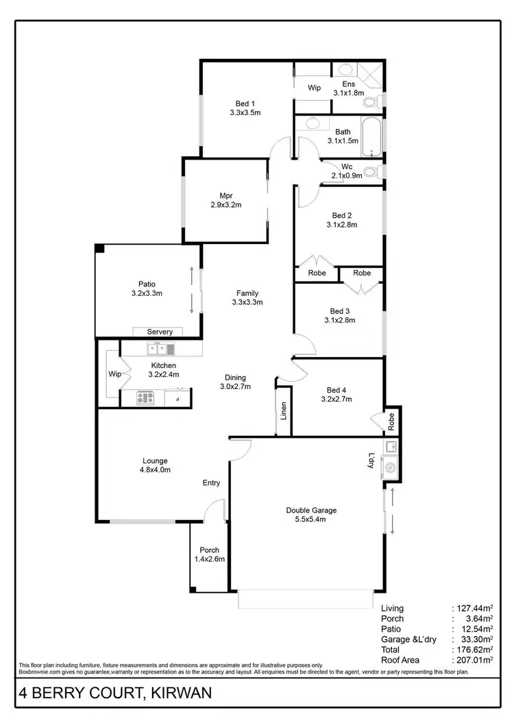 Floorplan of Homely house listing, 4 Berry Court, Kirwan QLD 4817