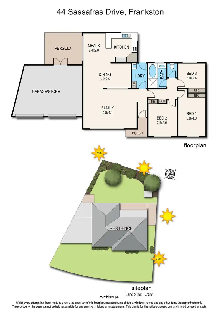 Floorplan of Homely house listing, 44 Sassafras Drive, Frankston VIC 3199