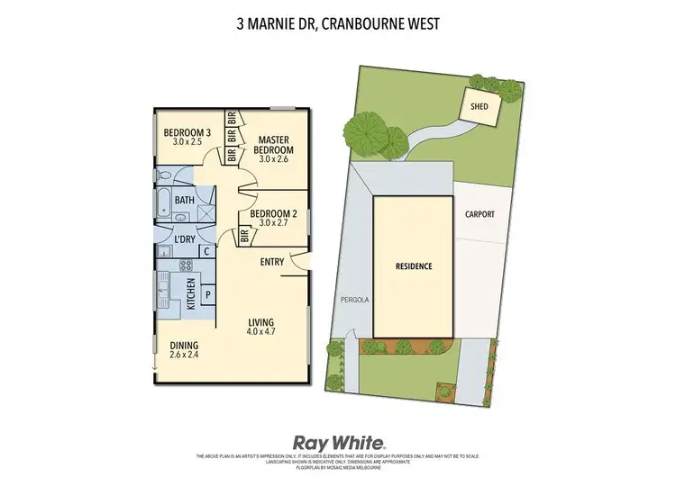 Floorplan of Homely house listing, 3 Marnie Drive, Cranbourne West VIC 3977