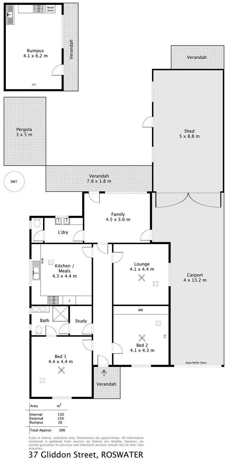 Floorplan of Homely house listing, 37 Gliddon Street, Rosewater SA 5013