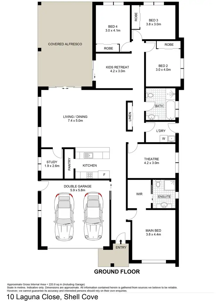 Floorplan of Homely house listing, 10 Laguna Close, Shell Cove NSW 2529