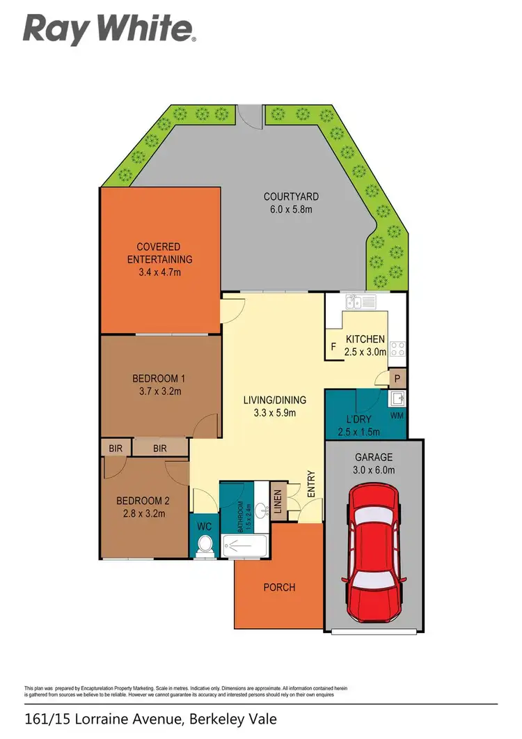 Floorplan of Homely unit listing, 161/15 Lorraine Avenue, Berkeley Vale NSW 2261