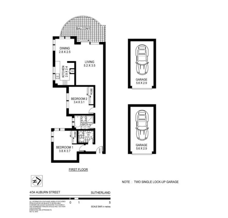 Floorplan of Homely apartment listing, 4/34-36 Auburn Street, Sutherland NSW 2232