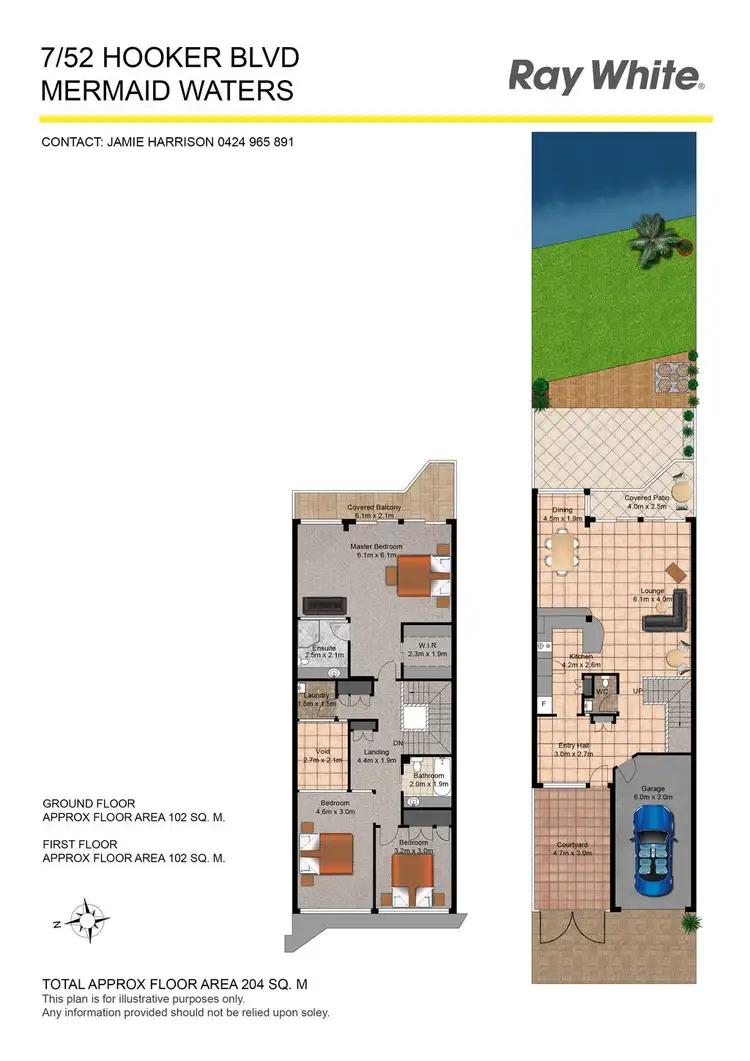 Floorplan of Homely townhouse listing, 7/52 Hooker Boulevard, Mermaid Waters QLD 4218